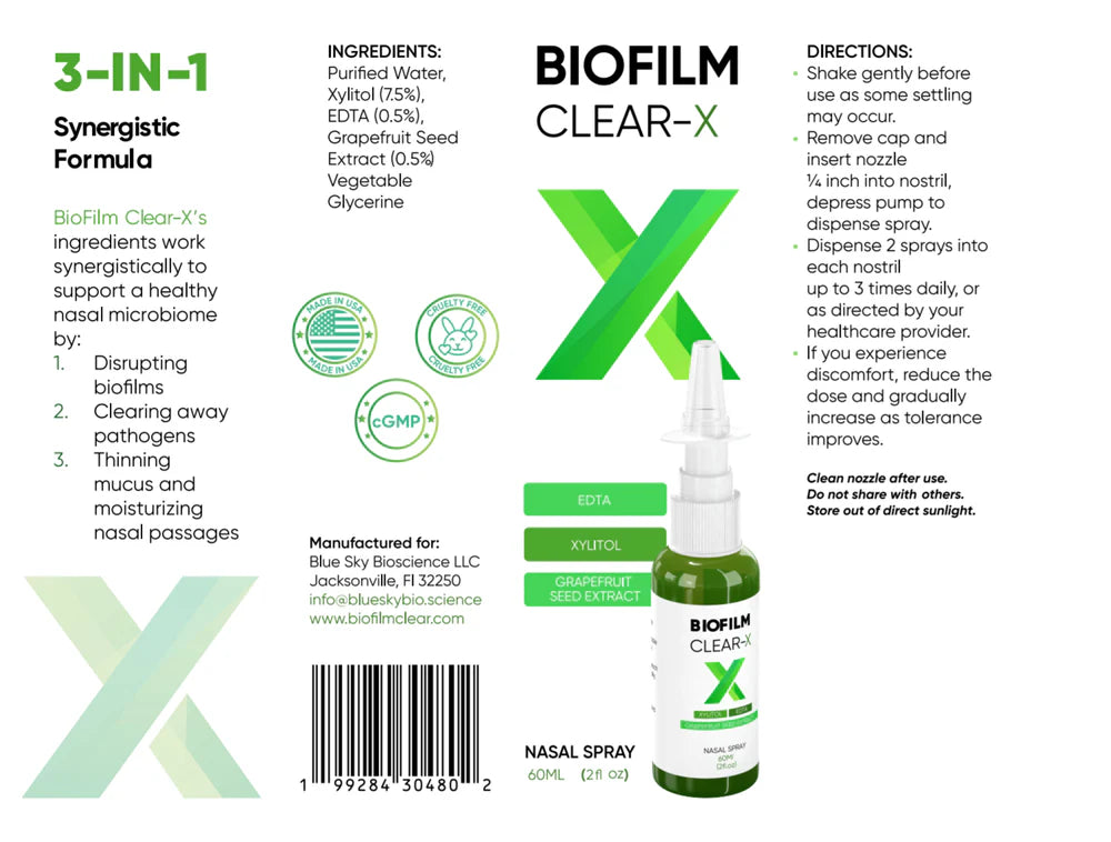 BioFilm Clear-X Silver-Free EDTA Nasal Spray