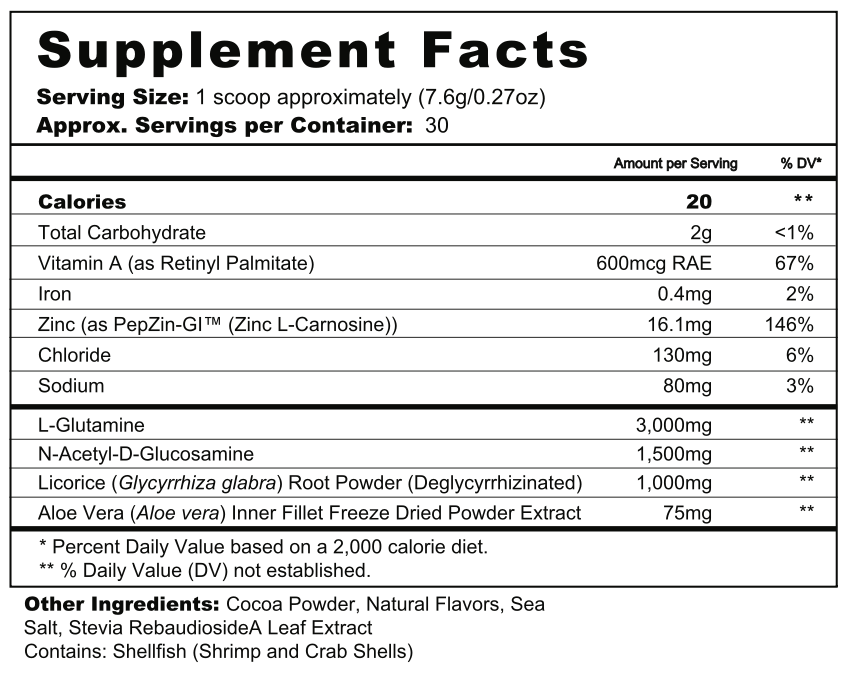 Gut Rebuild Nutrients Powder - Chocolate SFP