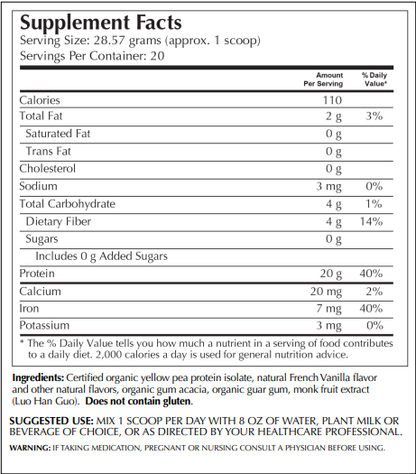 Organic Select Pea Protein - Vanilla
