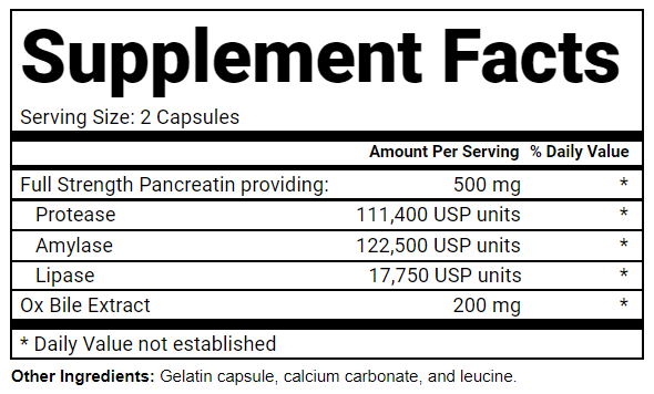 Pancreatin & Ox Bile Extract